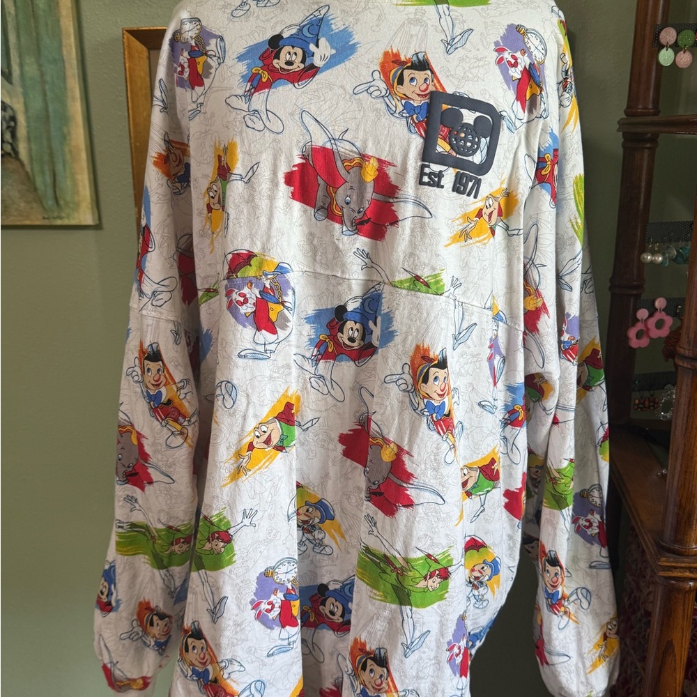 Disney Women's Spirit Jersey Long Sleeve Tee - Multicolor